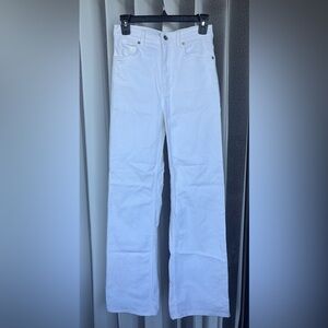 H&M White High-Rise Straight Jeans